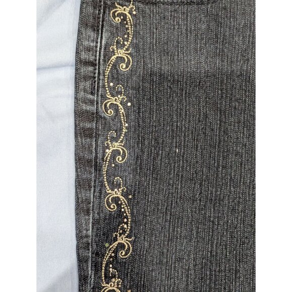 Cos Jeans Womens Embellished Denim Capris Size 8 Cotton Blend 17.5" Inseam - Picture 4 of 9